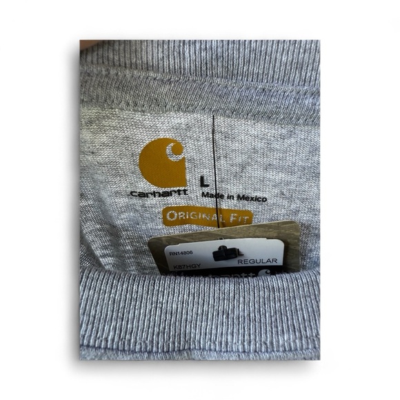 Carhartt Men's Loose Fit Short Sleeve Pocket T-Shirt Blue Size L NWT - Picture 4 of 4